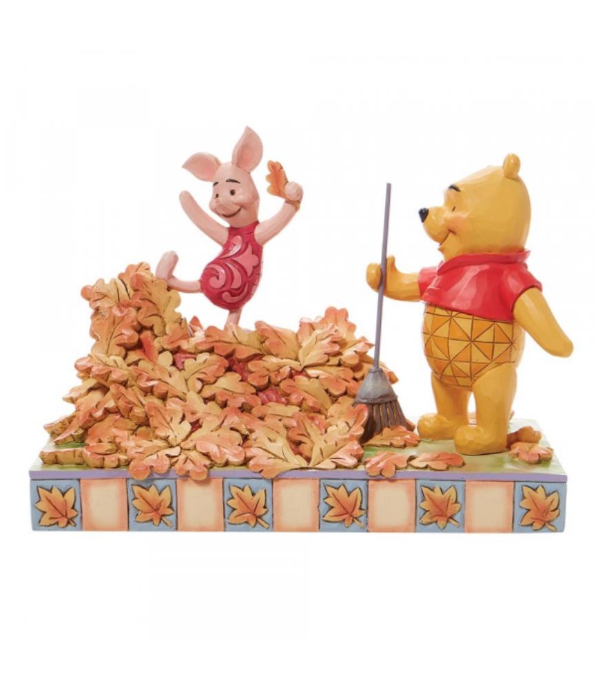 Piglet Playing In A Pile Of Leaves figurine (Signed by Jim Shore)