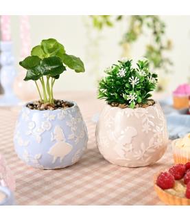 Alice in Wonderland Set of 2 Mini Planters