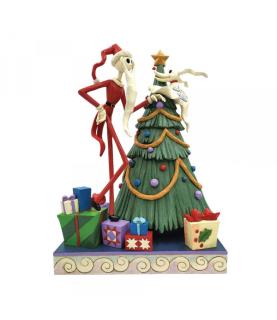 Santa Jack With Zero By Tree Figurine