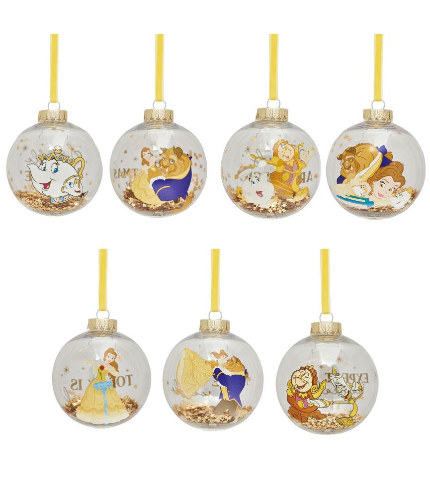 Ornament Ball Set: 7x Beauty & the Beast