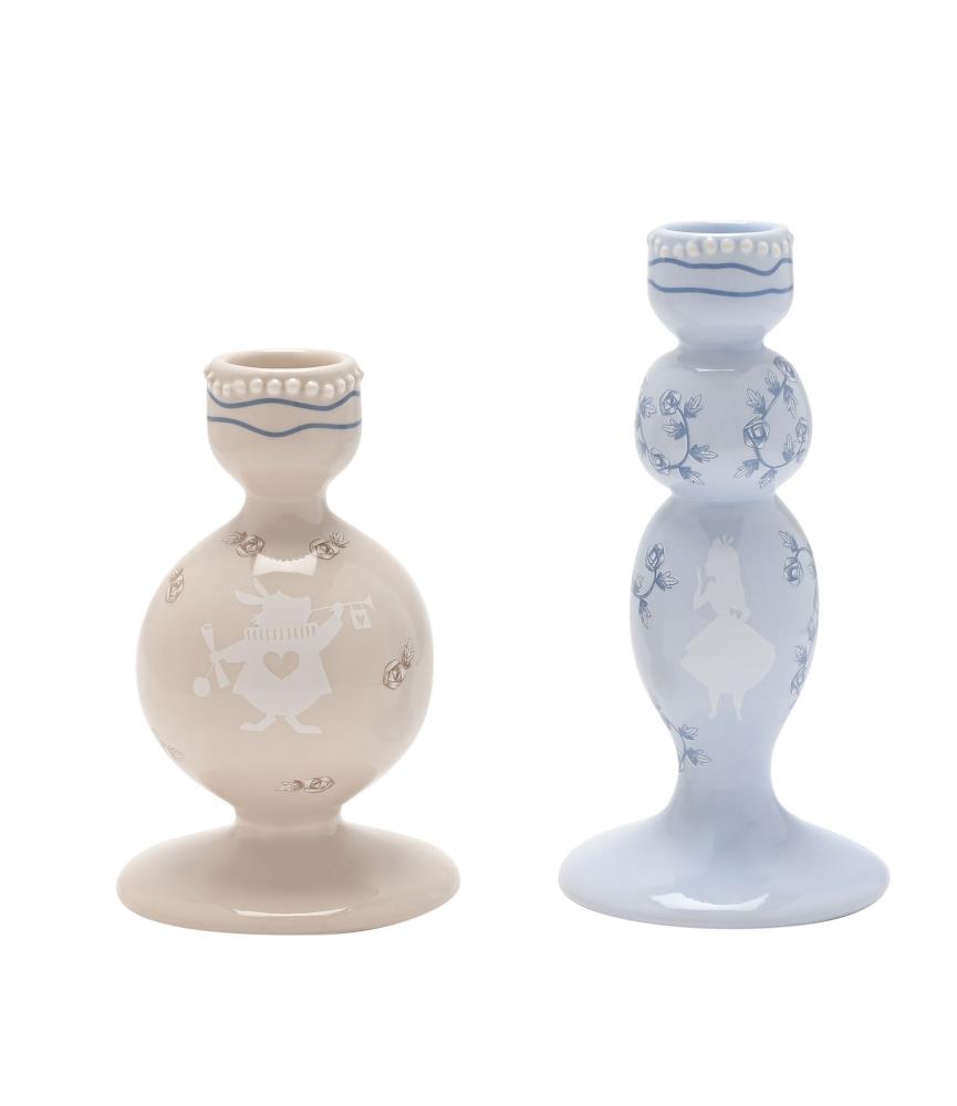 Alice in Wonderland set of 2 candle holders