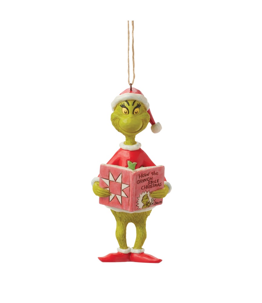 Grinch with Book Hanging Ornament (Exp 2025-08-27)