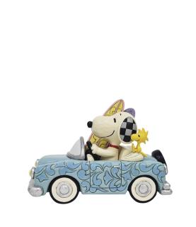 Sunny Drives and Surfing Waves: Snoopy Surfboard Car