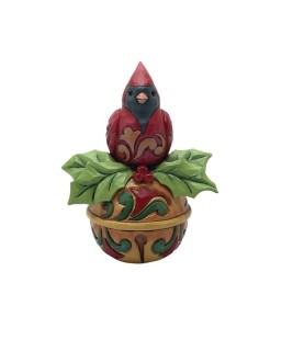 Pre-pay: Cardinal on a Jingle Bell Mini Figurine (Exp 2025-08-27)