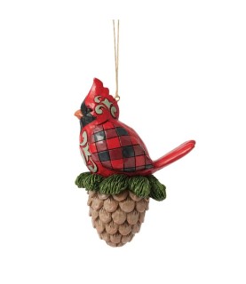 Cardinal on a Pinecone Hanging Ornament (Expected)