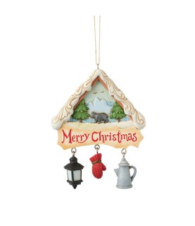 Pre-pay: Lodge Scene with Chairs Hanging Ornament (Expected)