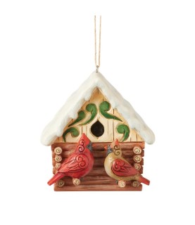 Log Cabin Bird House Hanging Ornament (Exp 2025-06-30)