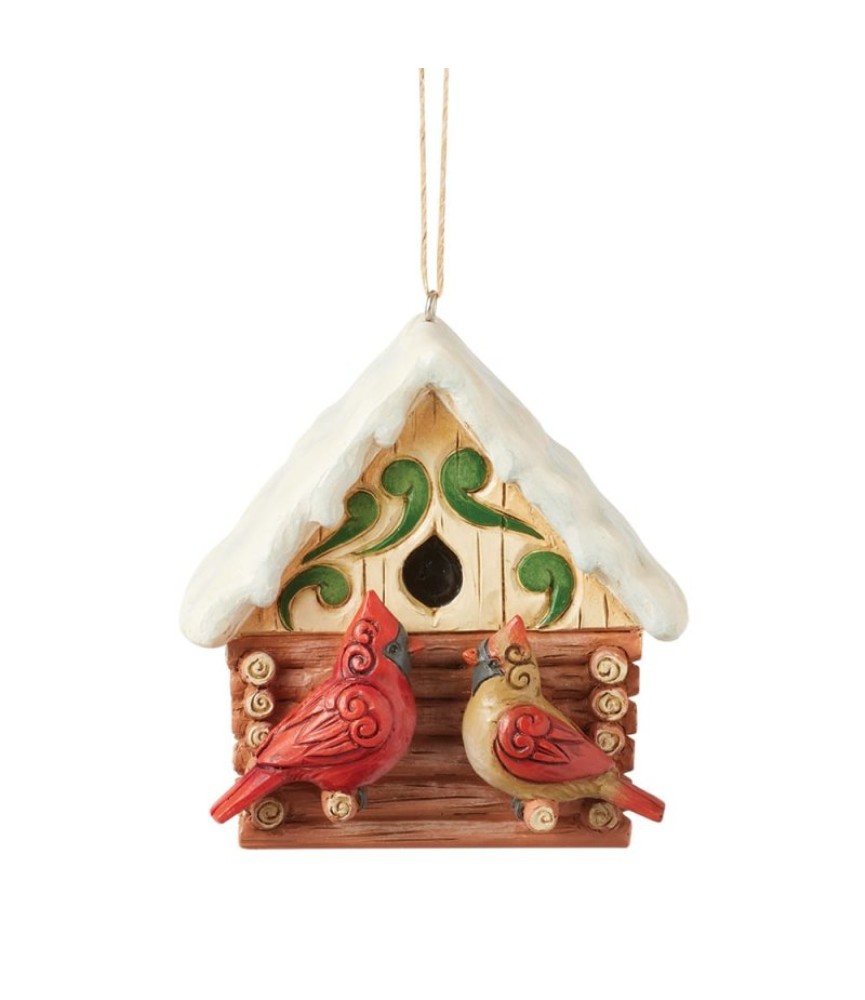 Log Cabin Bird House Hanging Ornament (Exp 2025-06-30)
