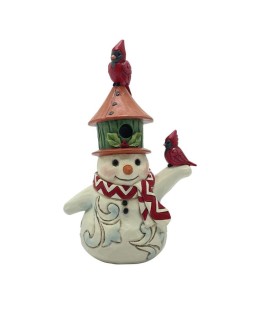 Snowman with Birdhouse Hat Mini Figurine (Expected)