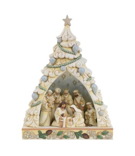 Vooruitbetaling: Tree of Holy Light: White Wodland Tree Diorama with Nativity (Expected)