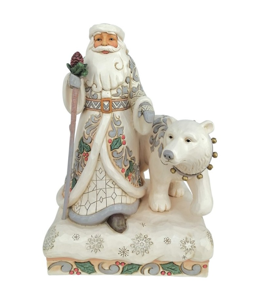 Wintertime Wonder: White Woodland Santa with Bear (Exp 2025-08-27)