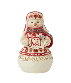 Nordic Noel Snowman with Noel Sign Figurine