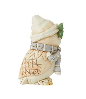 White Woodland Owl with Scarf Figurine