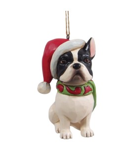 Christmas French Bulldog Hanging Ornament (Expected)