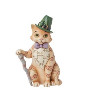 Purr-fectly Irish: Orange Tabby Figurine