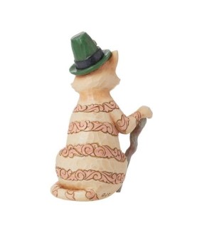 Purr-fectly Irish: Orange Tabby Figurine