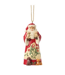 Santa with Pets Hanging Ornament (Expected)