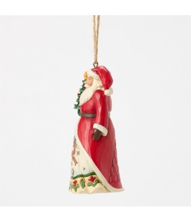 Pre-pay: Santa with Vintage Christmas Tree Hanging Ornament (Expected)