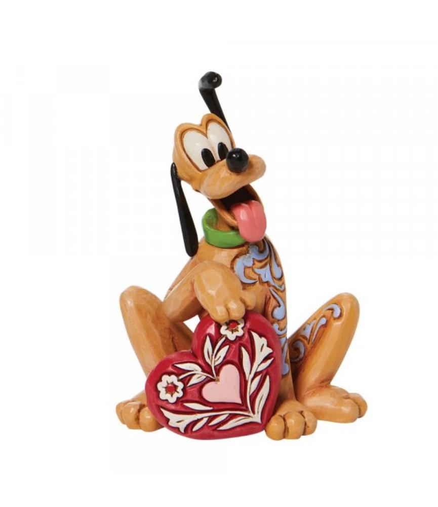 Pluto Holding Heart Mini Figurine