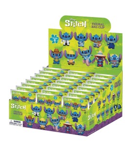 Disney PVC 3D Foam Bag Clips Stitch Series 6 Display (1 random piece)