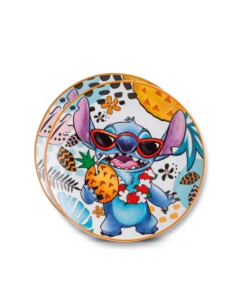 2 piece dessert plate Stitch White