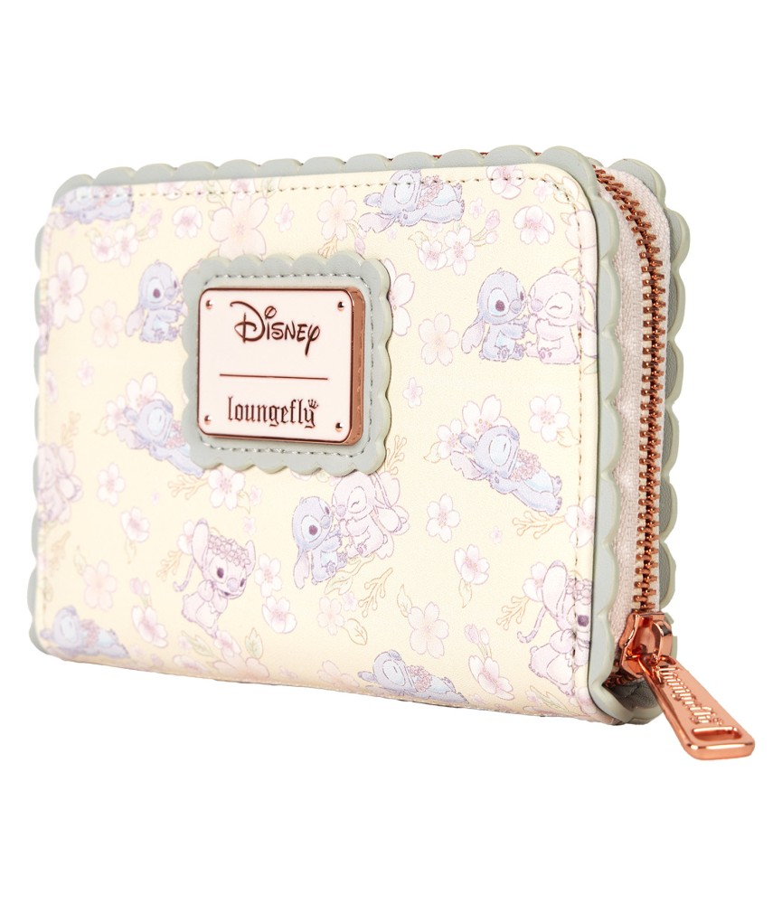 Loungefly Zip Around Wallet: Cute Stitch Cherry Blossom
