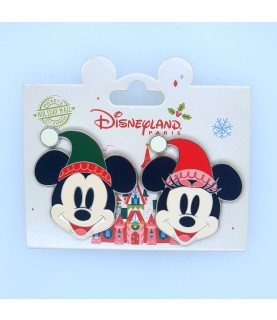 DLP - DLP - Mickey and Minnie Heads Set - Wearing Elf Hats - Christmas 2024