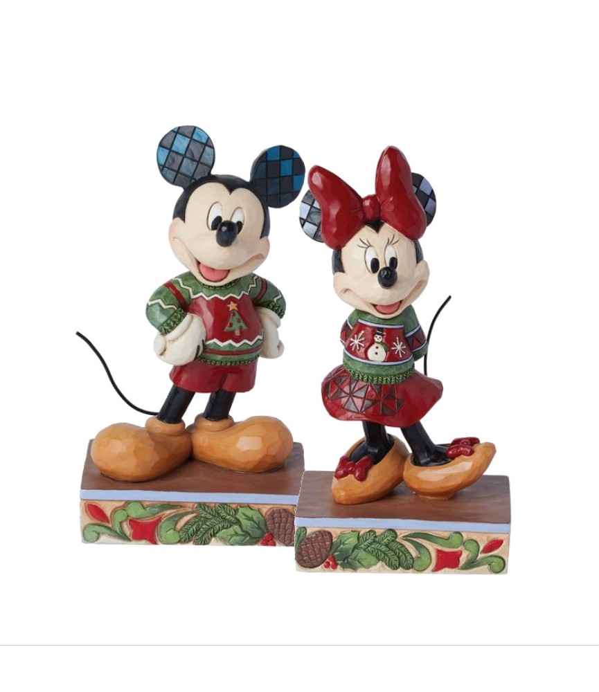 All decked out: Mickey & Minnie Mouse in Christmas Sweater