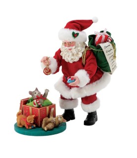 'Whiskering You a Merry Christmas': Santa with kittens