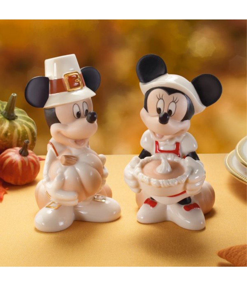 Mickey & Minnie thankful feast salt & pepper set a