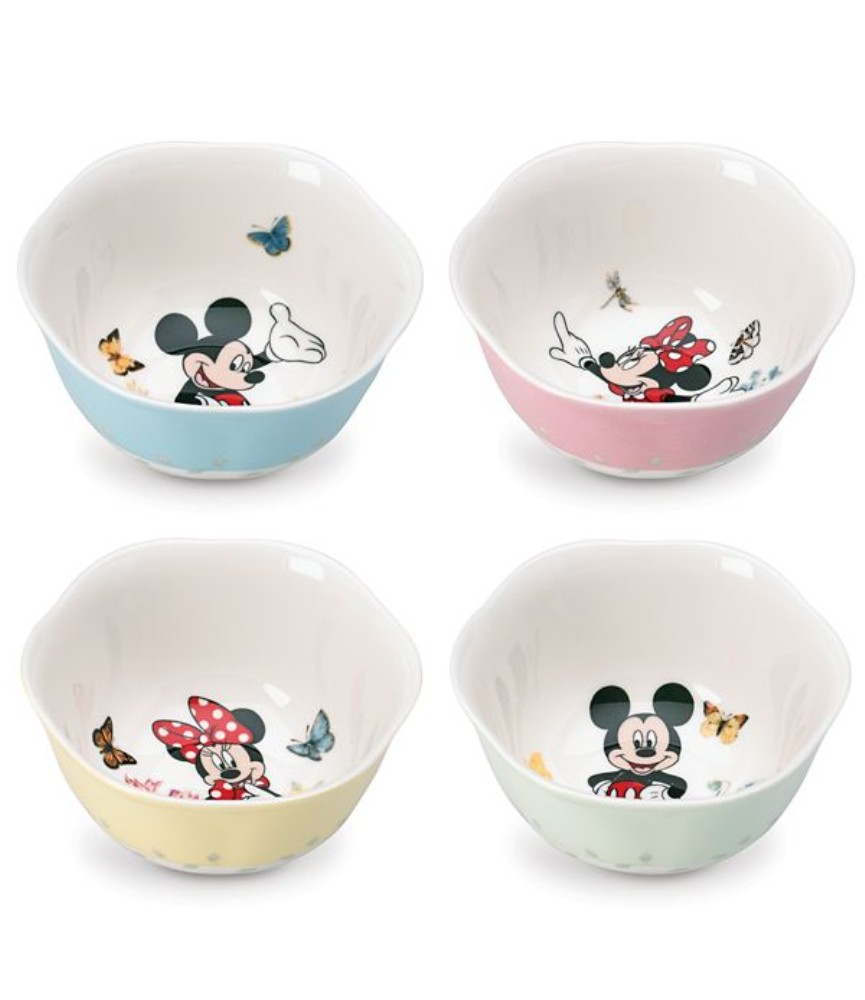Mickey & Minnie In the Meadow set of 4 bowls