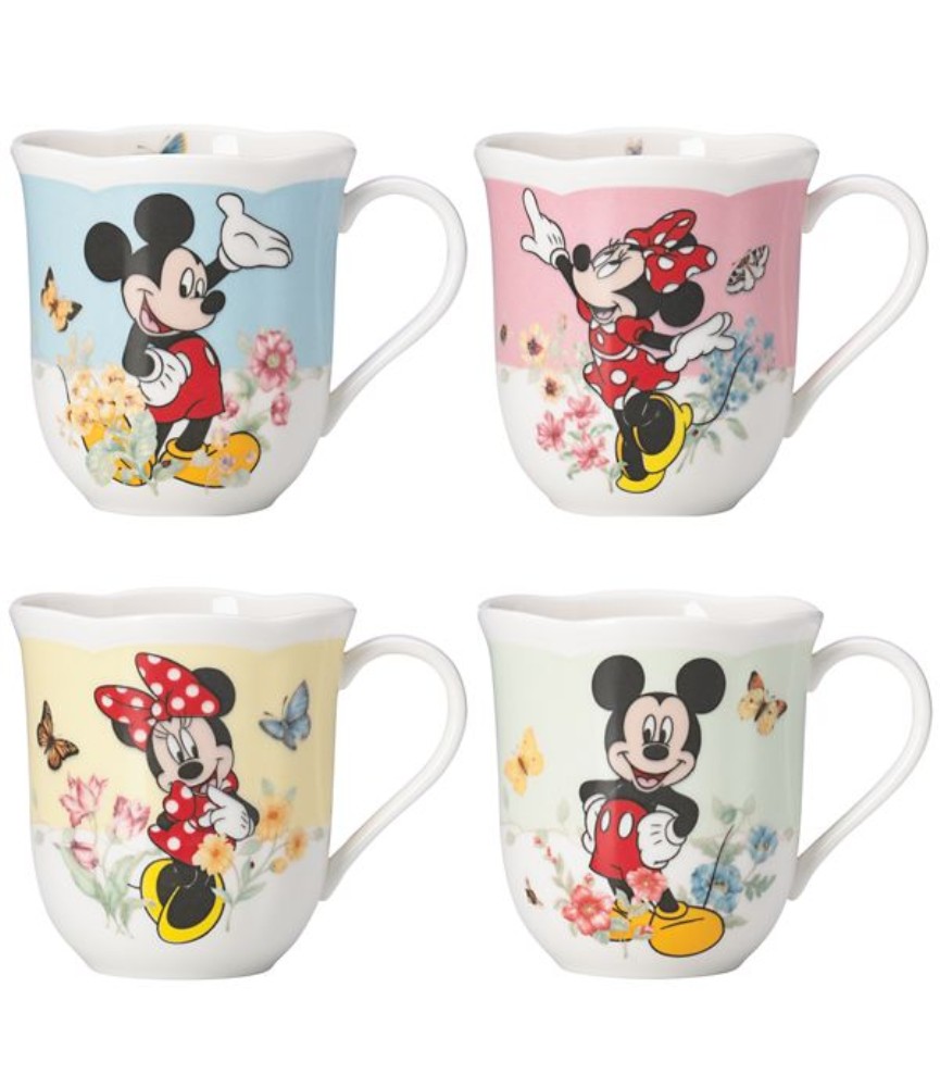 Mickey & Minnie In the Meadow set of 4 mugs
