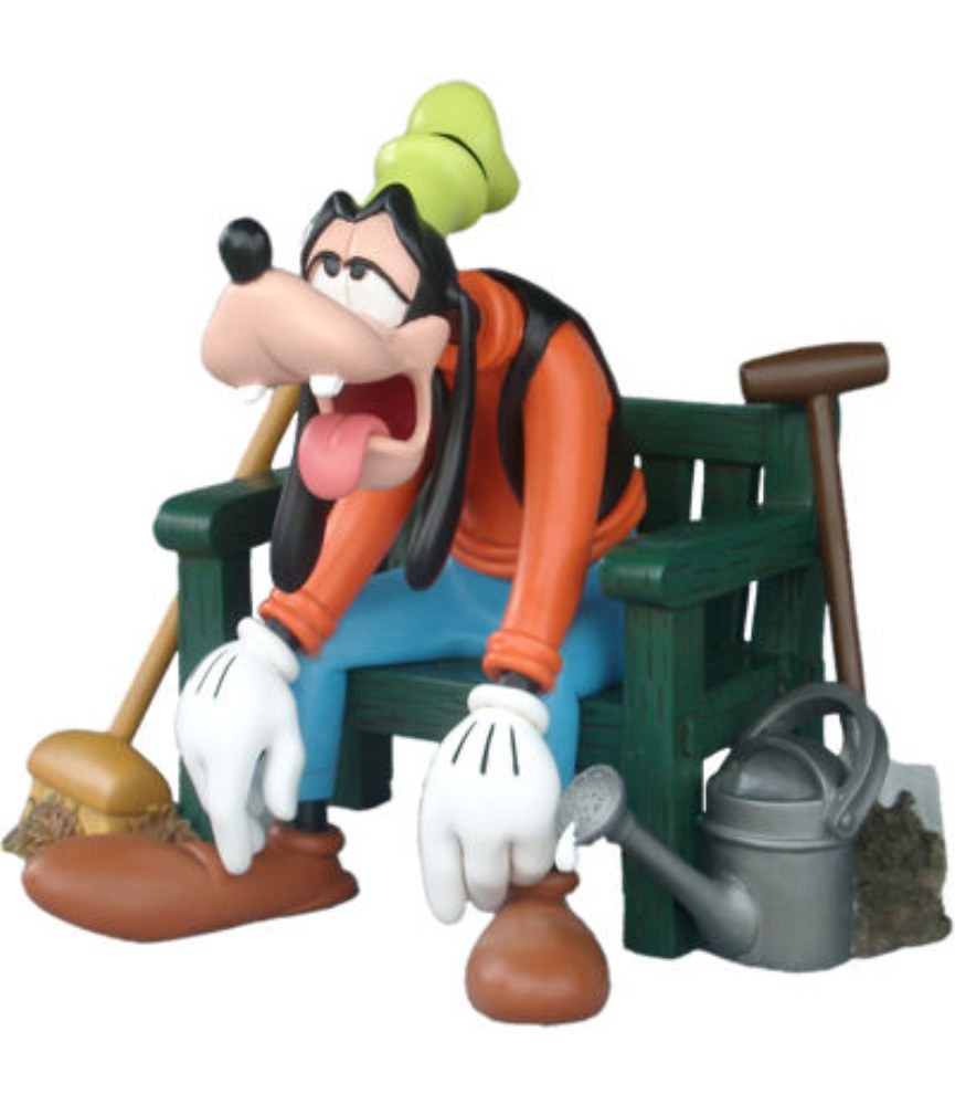 Goofy on bench