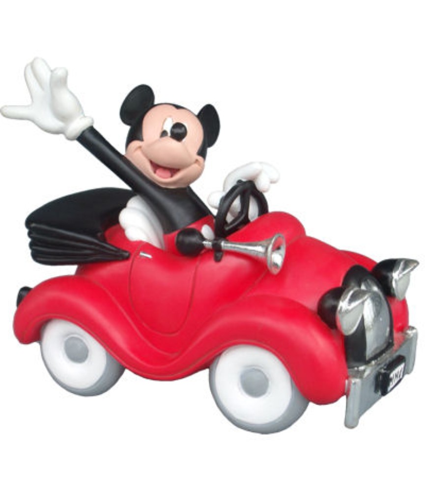 Mickey in car