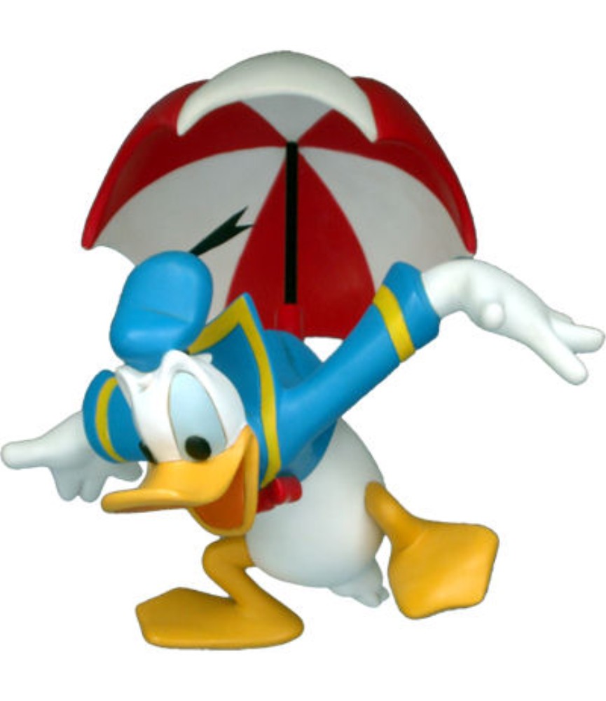 Donald on umbrella