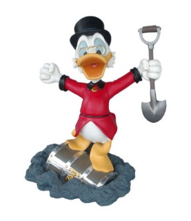 Uncle Scrooge finding treasure