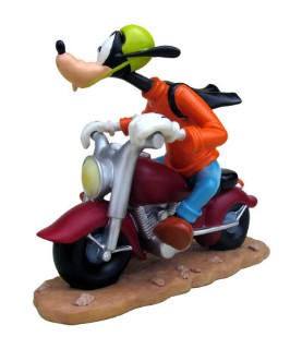 Goofy on motorbike