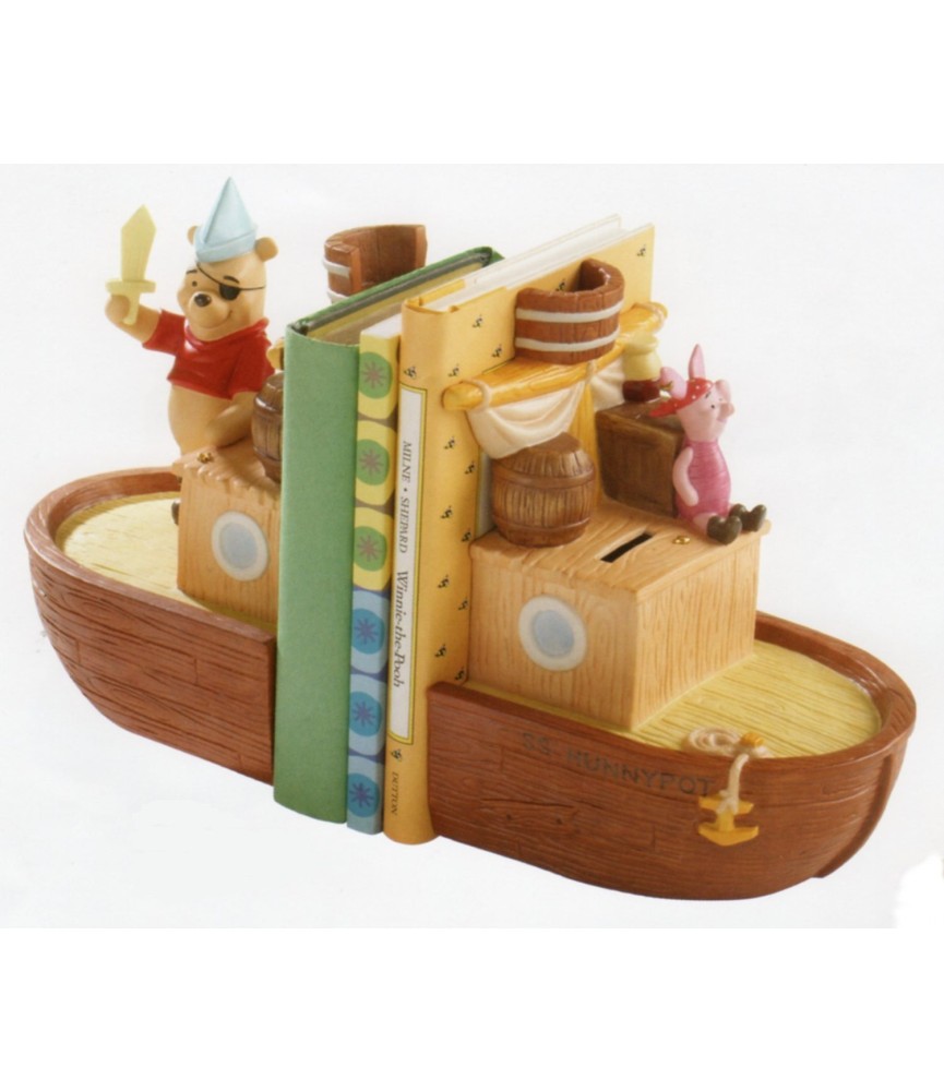 Bountiful adventures: Pooh & Piglet as pirates (bookend money banks)