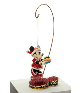 Minnie Claus with pie ornament with stand