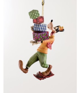 Goofy with presents ornament with stand