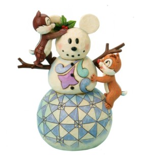 Woodland Winter Wonderland: Chip & Dale with snowman