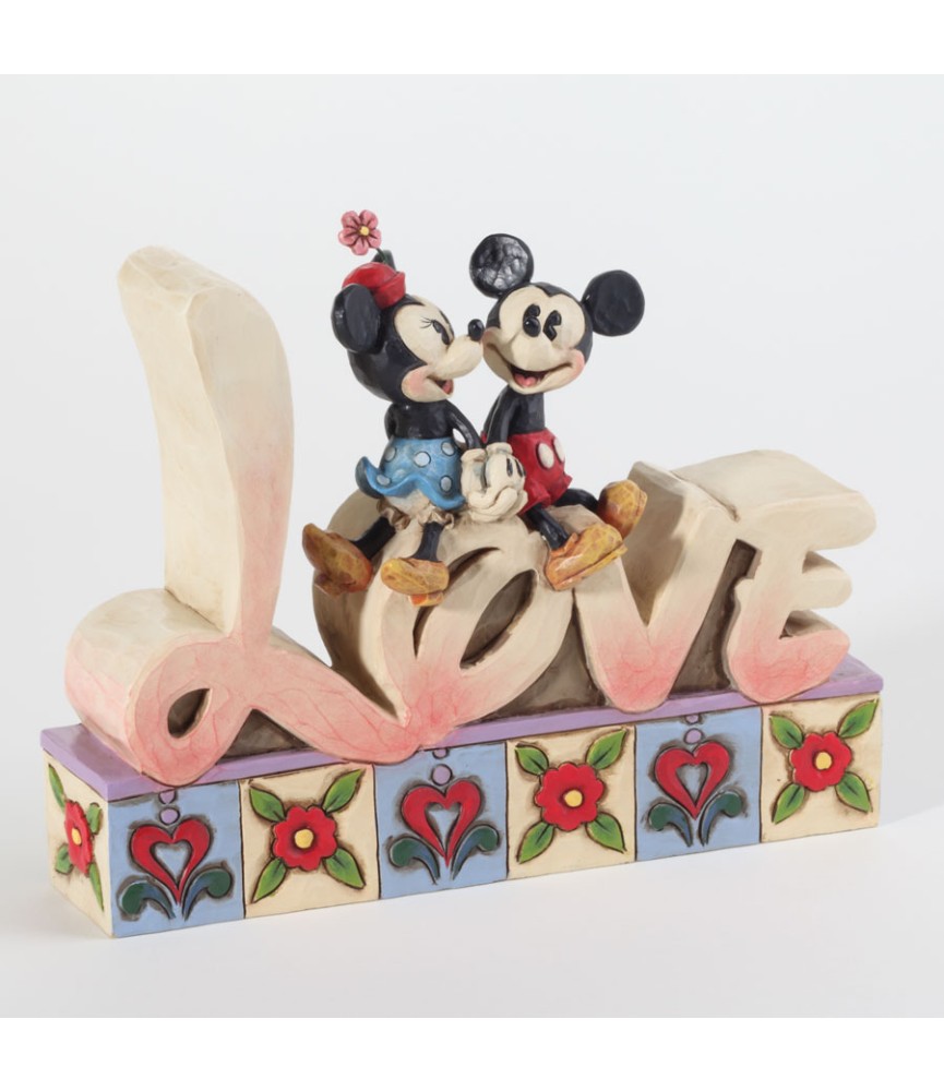LOVE: Inspirational Figure with Mickey Mouse & Minnie Mouse