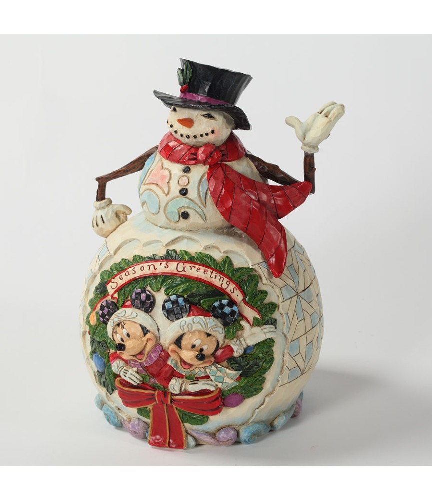 Snowman with Mickey and Minnie: Season's Greetings