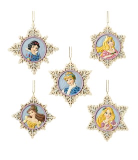 Snow Flakes Princess Ornament set (5 pieces)