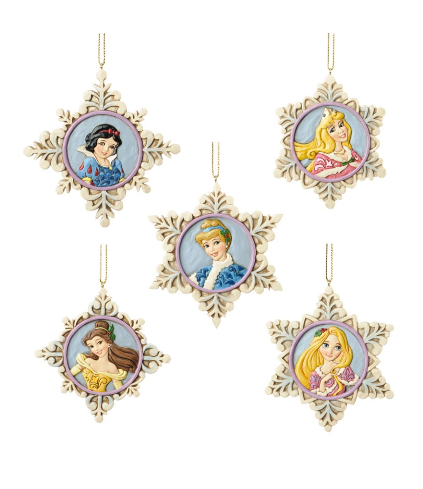 Snow Flakes Princess Ornament set (5 pieces)