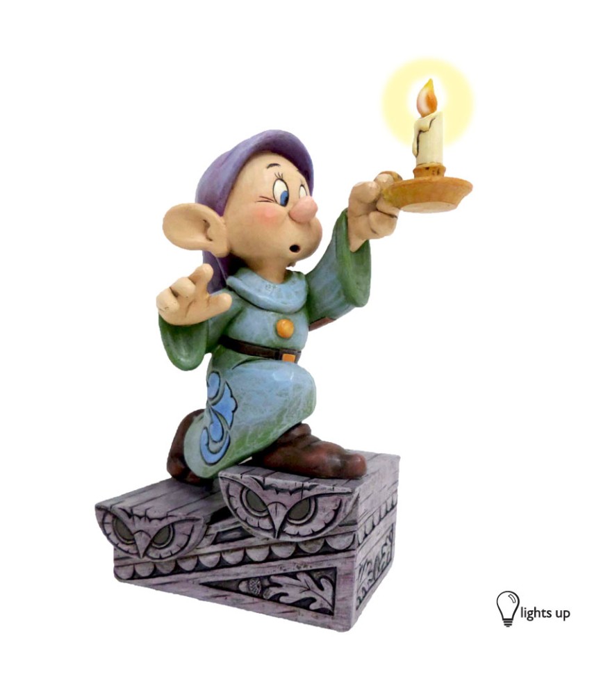A light in the dark: Dopey with light up candle stick
