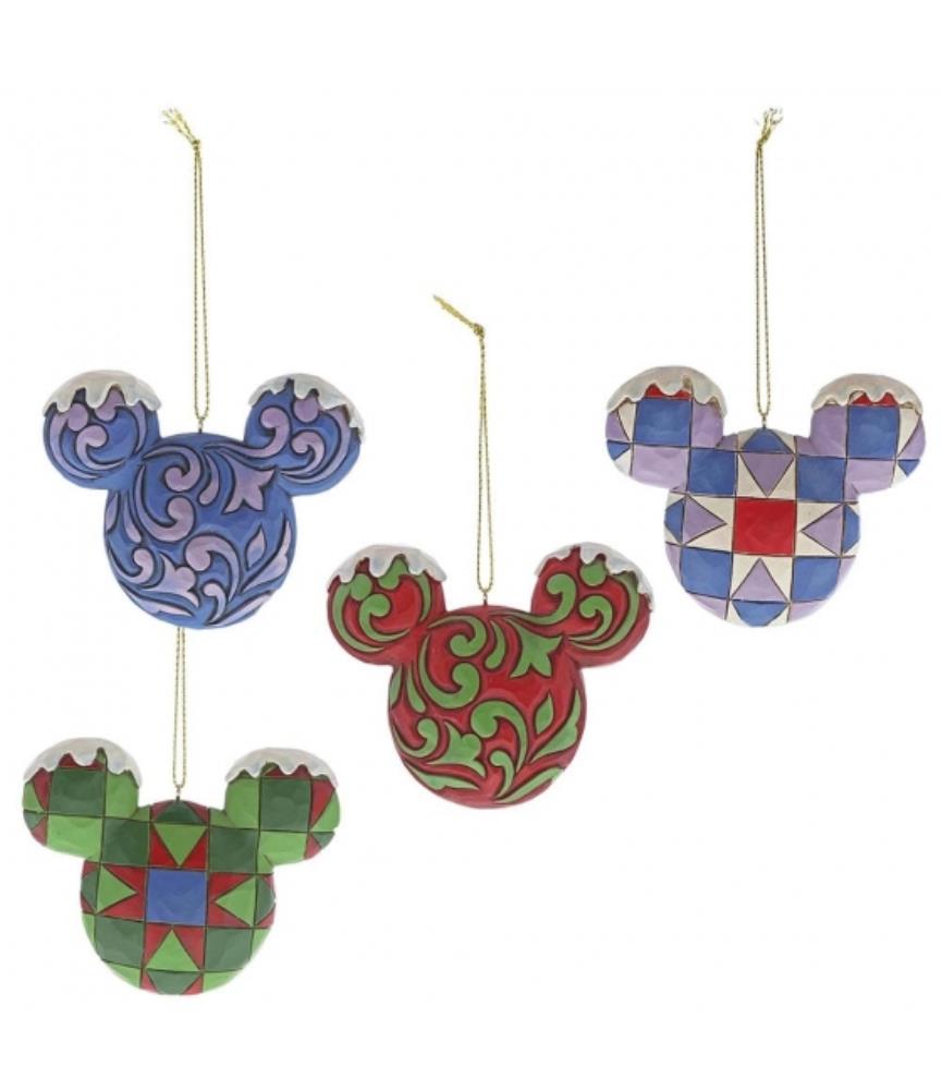 Mickey Mouse Head Hanging Ornament Set