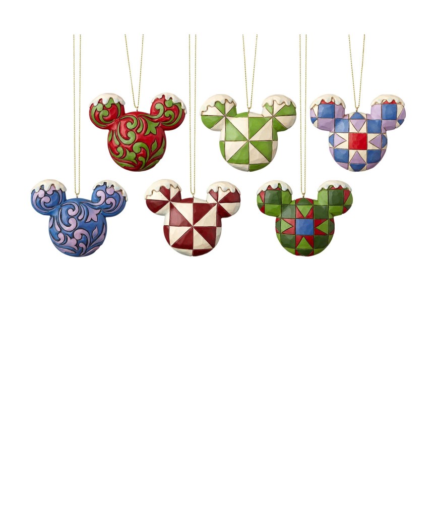 Mickey Head Ornament Set