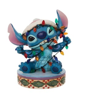 Stitch Wrapped in Lights Figurine