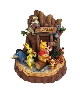 "Hundred-Acre Pals": Winnie The Pooh Carved by Heart Figurine